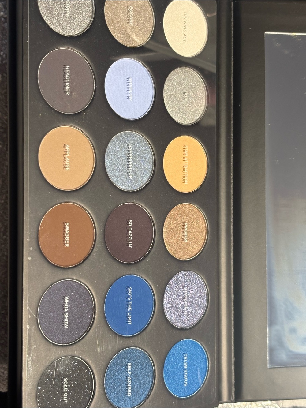 Morphe Eyeshadow Palette — Browns, Blues, Golds & Silvers
